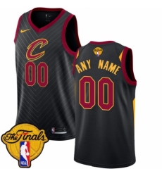 Women's Nike Cleveland Cavaliers Customized Swingman Black 2018 NBA Finals Bound NBA Jersey Statement Edition