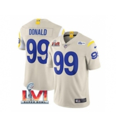 Men's Los Angeles Rams #99 Aaron Donald Bone 2022 Super Bowl LVI Vapor Limited Stitched Jersey