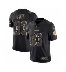 Men's Minnesota Vikings #33 Dalvin Cook Black Gold Vapor Untouchable Limited Football Jersey