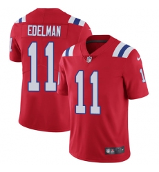 Men's Nike New England Patriots #11 Julian Edelman Red Alternate Vapor Untouchable Limited Player NFL Jersey Men's Nike New England Patriots #11 Julian Edelman Red Alternate Vapor Untouchable Limited Player NFL Jersey