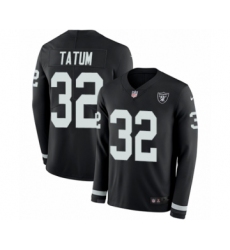 Youth Nike Oakland Raiders #32 Jack Tatum Limited Black Therma Long Sleeve NFL Jersey