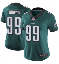 Women's Nike Philadelphia Eagles #99 Jerome Brown Midnight Green Team Color Vapor Untouchable Limited Player NFL Jersey