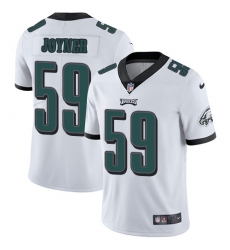 Men's Nike Philadelphia Eagles #59 Seth Joyner White Vapor Untouchable Limited Player NFL Jersey