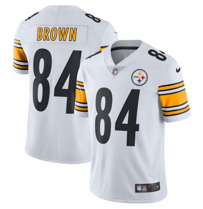 Men's Nike Pittsburgh Steelers #84 Antonio Brown White Vapor Untouchable Limited Player NFL Jersey