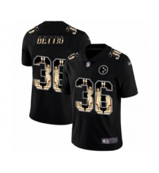 Men's Pittsburgh Steelers #36 Jerome Bettis Limited Black Statue of Liberty Football Jersey