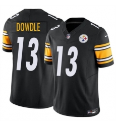 Men's Pittsburgh Steelers #13 Rico Dowdle Black 2025 F.U.S.E. Vapor Limited Stitched Football Jersey