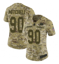 Women's Nike San Francisco 49ers #90 Earl Mitchell Limited Camo 2018 Salute to Service NFL Jersey