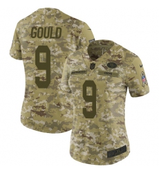 Women's Nike San Francisco 49ers #9 Robbie Gould Limited Camo 2018 Salute to Service NFL Jersey