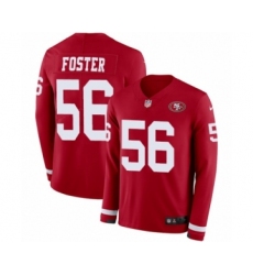 Youth Nike San Francisco 49ers #56 Reuben Foster Limited Red Therma Long Sleeve NFL Jersey