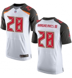 Men's Nike Tampa Bay Buccaneers #28 Vernon Hargreaves III Elite White NFL Jersey