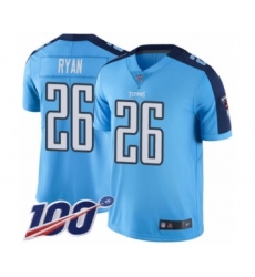 Men's Tennessee Titans #26 Logan Ryan Limited Light Blue Rush Vapor Untouchable 100th Season Football Jersey