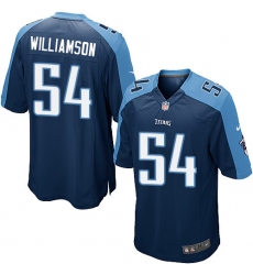Men's Nike Tennessee Titans #54 Avery Williamson Game Navy Blue Alternate NFL Jersey