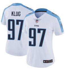 Women's Nike Tennessee Titans #97 Karl Klug White Vapor Untouchable Limited Player NFL Jersey