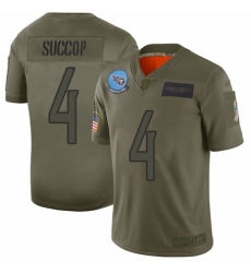 Youth Tennessee Titans #4 Ryan Succop Limited Camo 2019 Salute to Service Football Jersey