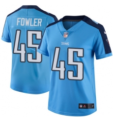 Women's Nike Tennessee Titans #45 Jalston Fowler Light Blue Team Color Vapor Untouchable Limited Player NFL Jersey