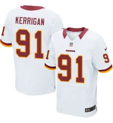 Men's Nike Washington Redskins #91 Ryan Kerrigan Elite White NFL Jersey