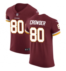 Men's Nike Washington Redskins #80 Jamison Crowder Elite Burgundy Red Team Color NFL Jersey