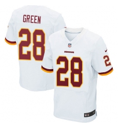Men's Nike Washington Redskins #28 Darrell Green Elite White NFL Jersey