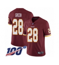 Men's Washington Redskins #28 Darrell Green Burgundy Red Team Color Vapor Untouchable Limited Player 100th Season Football Jersey