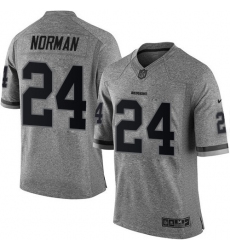 Men's Nike Washington Redskins #24 Josh Norman Limited Gray Gridiron NFL Jersey