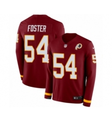 Youth Nike Washington Redskins #54 Mason Foster Limited Burgundy Therma Long Sleeve NFL Jersey
