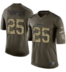 Men's Nike Washington Redskins #25 Chris Thompson Elite Green Salute to Service NFL Jersey