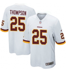 Men's Nike Washington Redskins #25 Chris Thompson Game White NFL Jersey