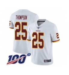 Men's Washington Redskins #25 Chris Thompson White Vapor Untouchable Limited Player 100th Season Football Jersey