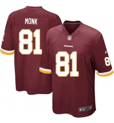 Men's Nike Washington Redskins #81 Art Monk Game Burgundy Red Team Color NFL Jersey