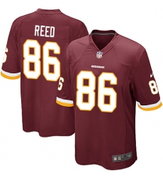 Men's Nike Washington Redskins #86 Jordan Reed Game Burgundy Red Team Color NFL Jersey
