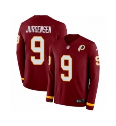 Men's Nike Washington Redskins #9 Sonny Jurgensen Limited Burgundy Therma Long Sleeve NFL Jersey