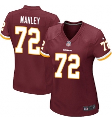 Women's Nike Washington Redskins #72 Dexter Manley Game Burgundy Red Team Color NFL Jersey