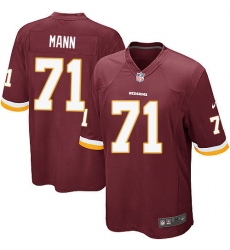 Men's Nike Washington Redskins #71 Charles Mann Game Burgundy Red Team Color NFL Jersey