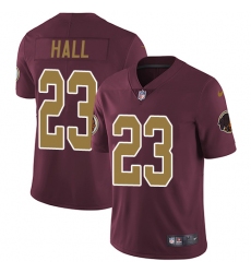Youth Nike Washington Redskins #23 DeAngelo Hall Elite Burgundy Red/Gold Number Alternate 80TH Anniversary NFL Jersey