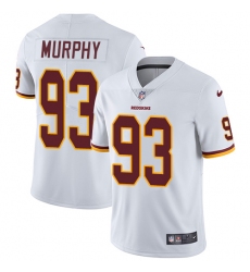 Men's Nike Washington Redskins #93 Trent Murphy White Vapor Untouchable Limited Player NFL Jersey