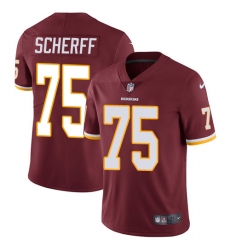 Men's Nike Washington Redskins #75 Brandon Scherff Burgundy Red Team Color Vapor Untouchable Limited Player NFL Jersey