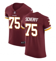 Men's Nike Washington Redskins #75 Brandon Scherff Elite Burgundy Red Team Color NFL Jersey