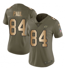 Women's Nike Washington Redskins #84 Niles Paul Limited Olive/Gold 2017 Salute to Service NFL Jersey