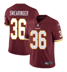 Youth Nike Washington Redskins #36 D.J. Swearinger Elite Burgundy Red Team Color NFL Jersey