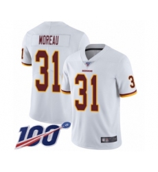 Men's Washington Redskins #31 Fabian Moreau White Vapor Untouchable Limited Player 100th Season Football Jersey