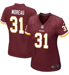 Women's Nike Washington Redskins #31 Fabian Moreau Game Burgundy Red Team Color NFL Jersey