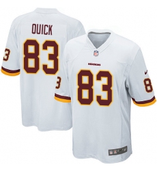 Men's Nike Washington Redskins #83 Brian Quick Game White NFL Jersey