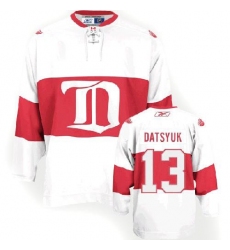 Women's Reebok Detroit Red Wings #13 Pavel Datsyuk Premier White Third NHL Jersey