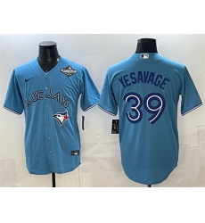 Men's Toronto Blue Jays #39 Trey Yesavage Blue 2025 World Series Home Cool Base Stitched Baseball Jersey