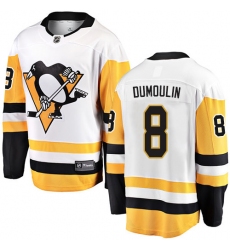 Men's Pittsburgh Penguins #8 Brian Dumoulin Fanatics Branded White Away Breakaway NHL Jersey