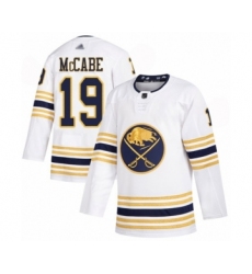 Men's Buffalo Sabres #19 Jake McCabe Authentic White 50th Season Hockey Jersey