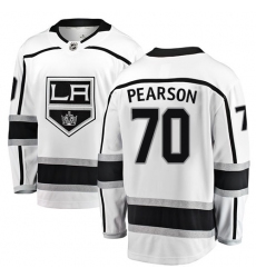 Men's Los Angeles Kings #70 Tanner Pearson Authentic White Away Fanatics Branded Breakaway NHL Jersey