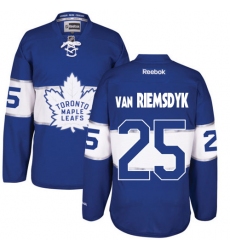 Men's Reebok Toronto Maple Leafs #25 James Van Riemsdyk Authentic Royal Blue 2017 Centennial Classic NHL Jersey