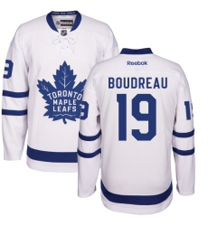 Men's Reebok Toronto Maple Leafs #19 Bruce Boudreau Authentic White Away NHL Jersey