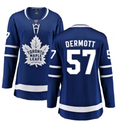 Women's Toronto Maple Leafs #57 Travis Dermott Fanatics Branded Royal Blue Home Breakaway NHL Jersey